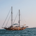 Wooden boat in barcelona